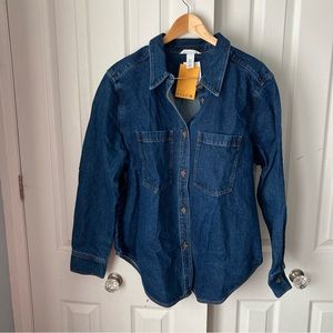 NWT heavy weight denim shirt
